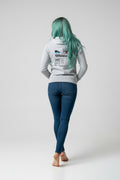 Rostock 'ROZTOC' Bio Zip Hoodie Damen weiß meliert
