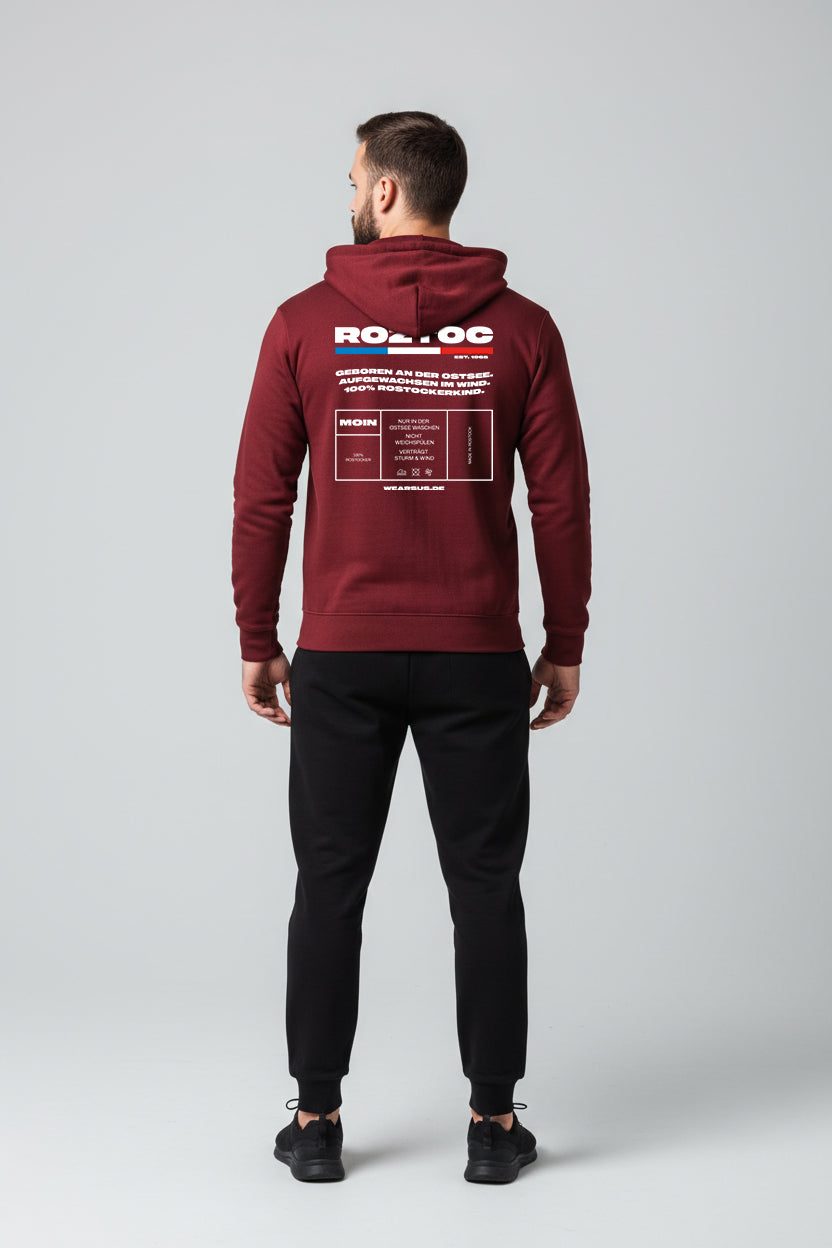 Rostock 'ROZTOC' Bio Zip Hoodie Unisex