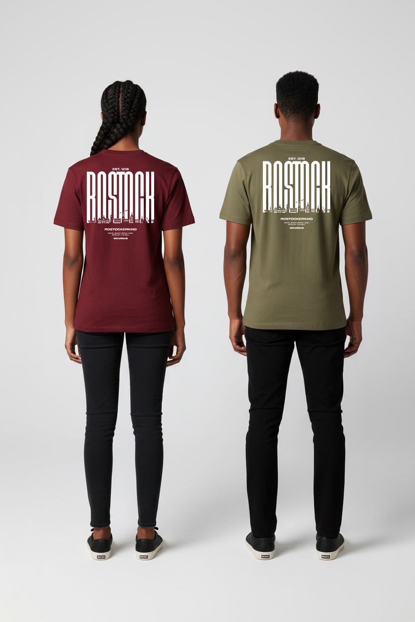 Rostock 'Rostockerkind' Bio T-Shirt Unisex Backprint