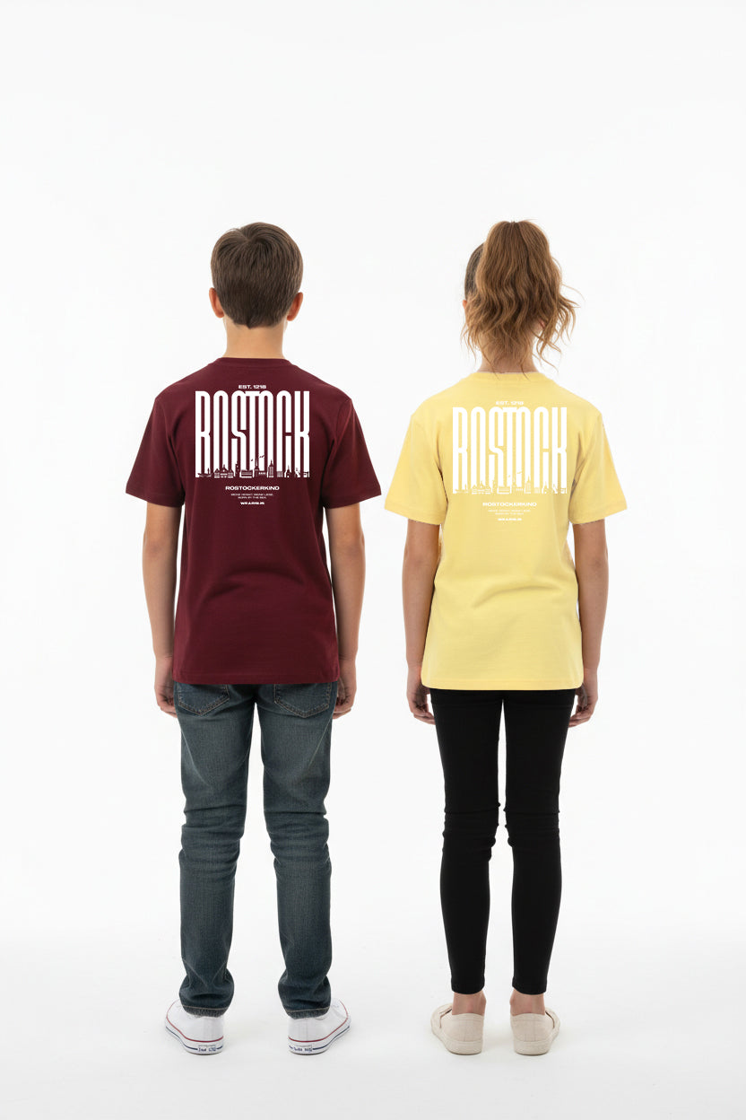 Rostock 'Rostockerkind' Bio T-Shirt Kinder 9-13 Jahre Backprint