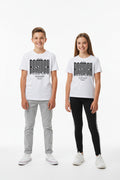Rostock 'Rostockerkind' Bio T-Shirt Kinder 9-13 Jahre Frontprint weiß