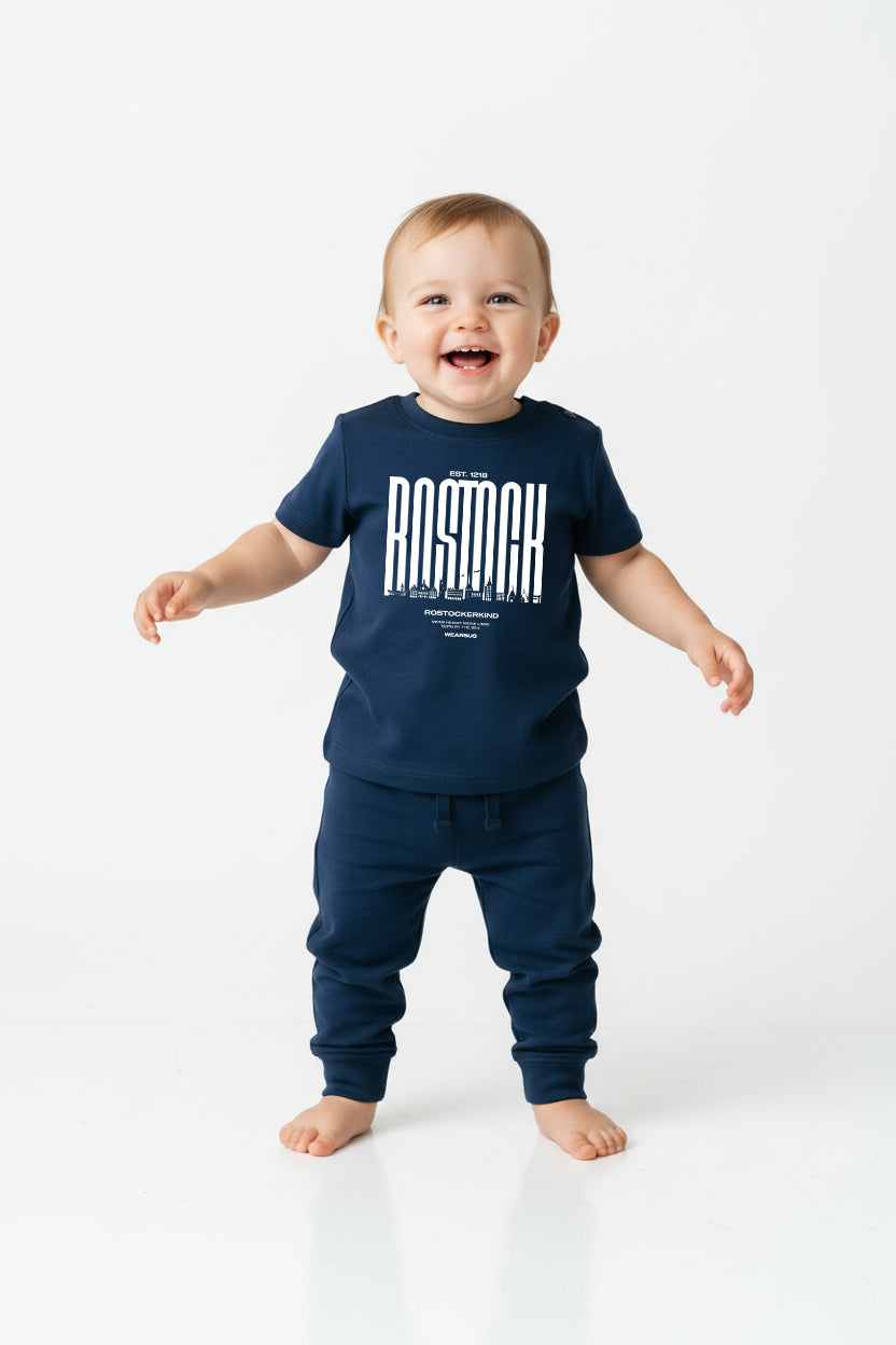 Rostock 'Rostockerkind' Bio T-Shirt Babys Frontprint
