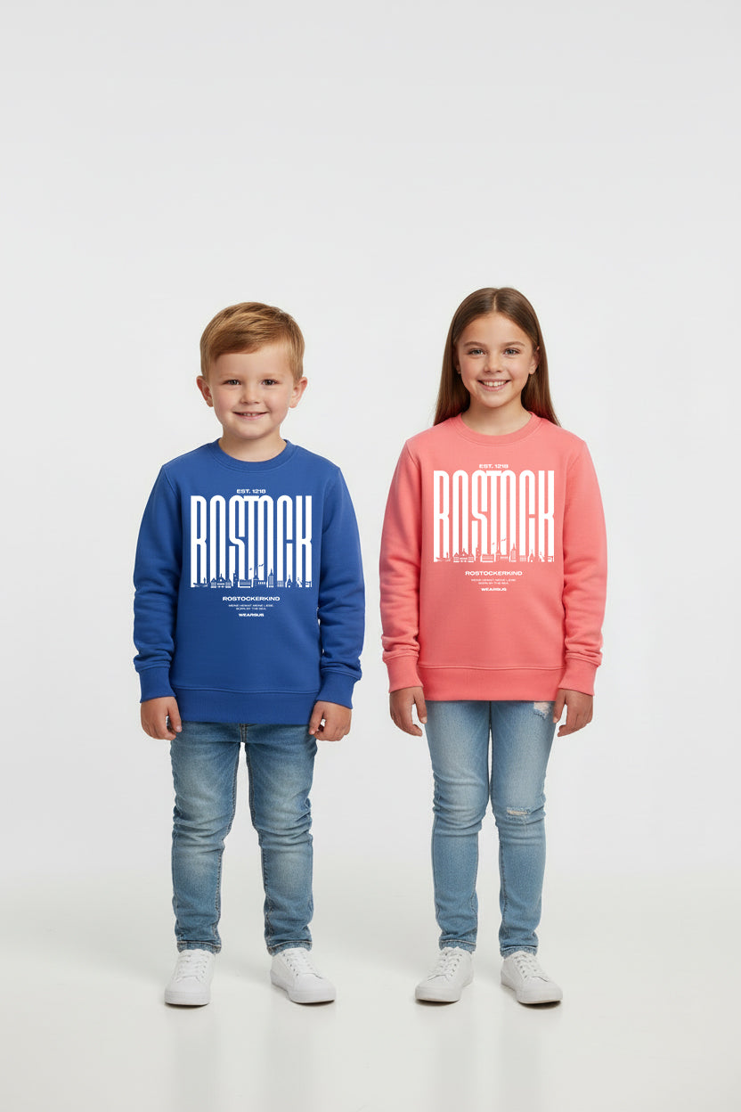 Rostock 'Rostockerkind' Bio Sweatshirt Kinder 3-8 Jahre Frontprint