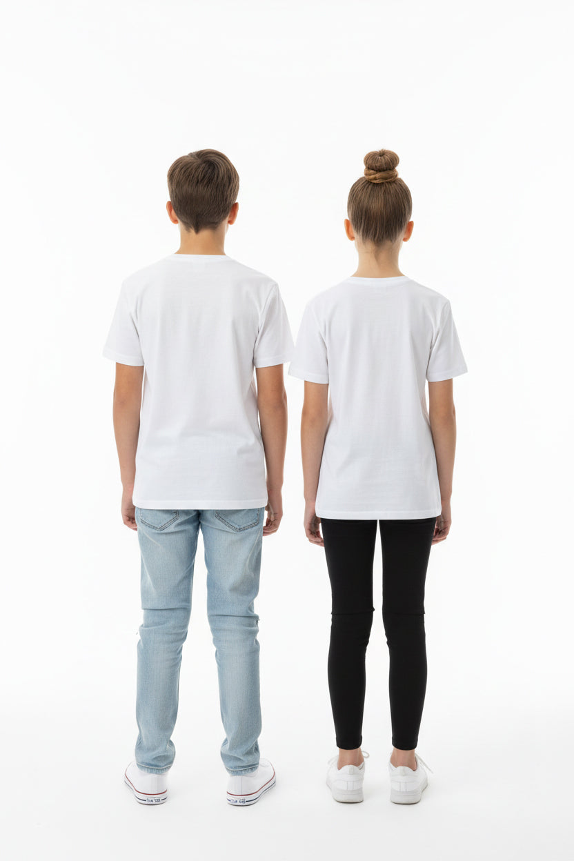 Rostock 'Rostockerkind' Bio T-Shirt Kinder 9-13 Jahre Frontprint weiß