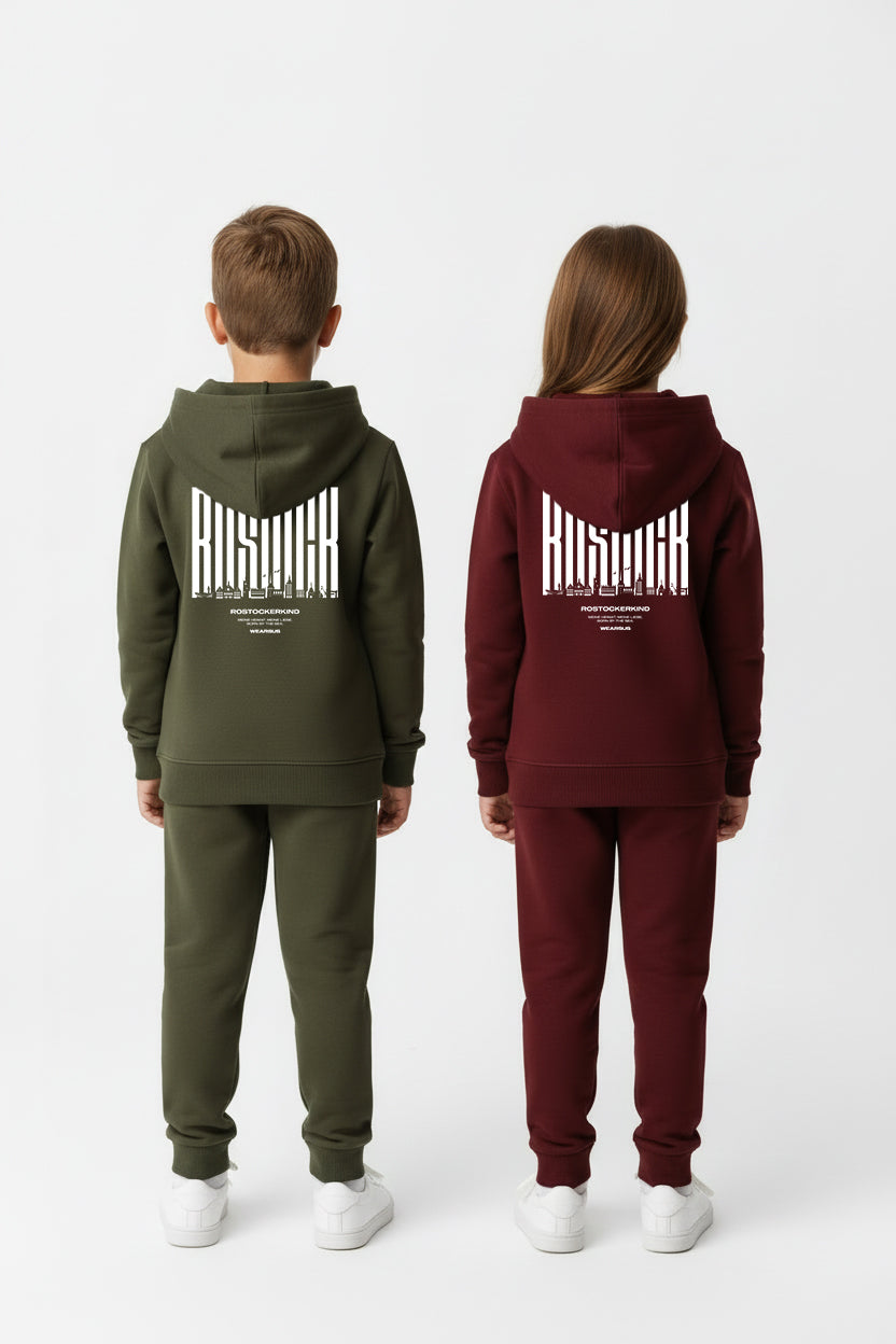 Rostock 'Rostockerkind' Bio Hoodie Kinder 3-8 Jahre Frontprint