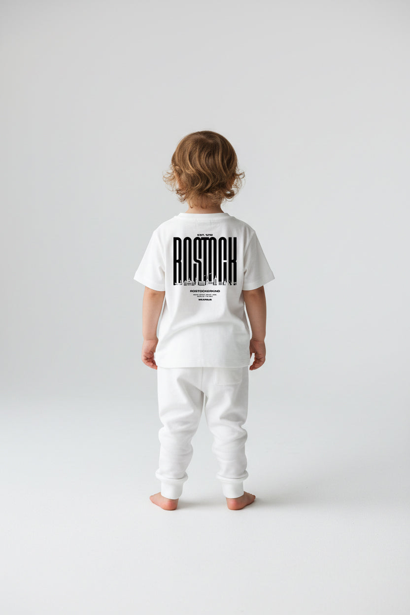 Rostock 'Rostockerkind' Bio T-Shirt Babys Backprint weiß