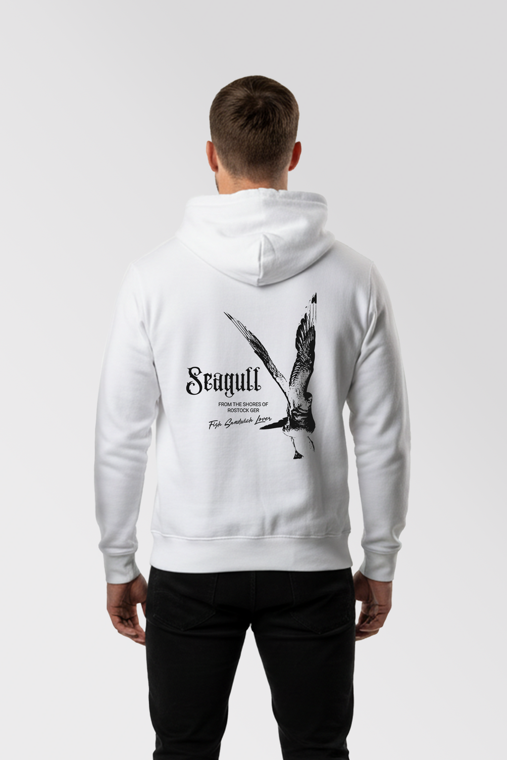 Rostock 'Seagull' Bio Hoodie Unisex weiß