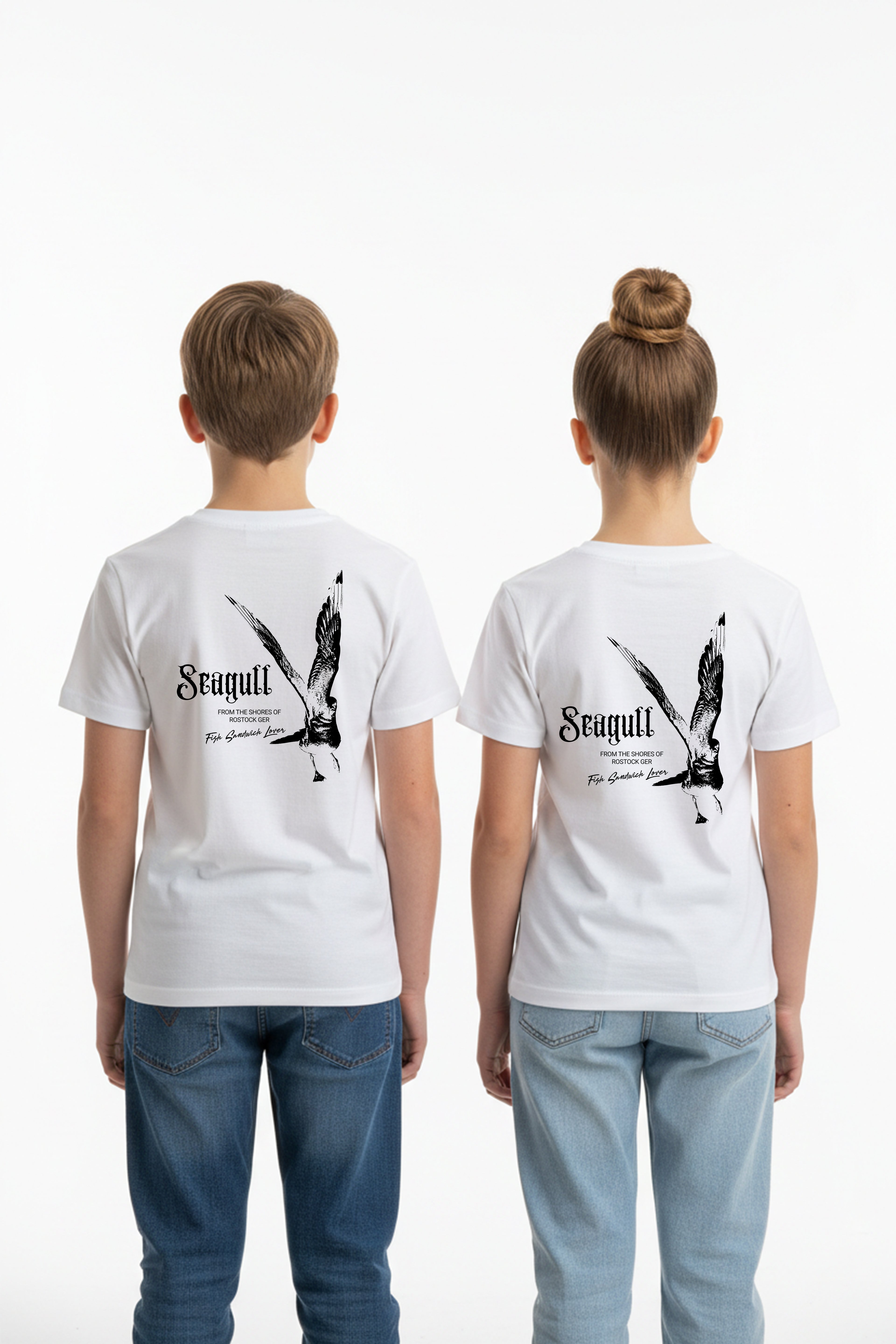 Rostock 'Seagull' Bio T-Shirt Kinder 9-13 Jahre weiß