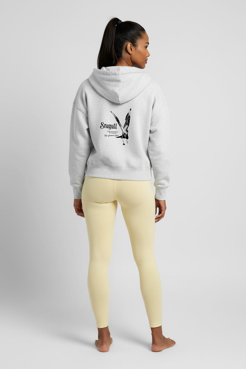 Rostock 'Seagull' Bio Zip Hoodie Damen weiß meliert