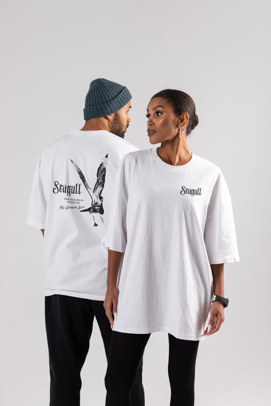 Rostock 'Seagull' Bio Oversized T-Shirt Unisex weiß