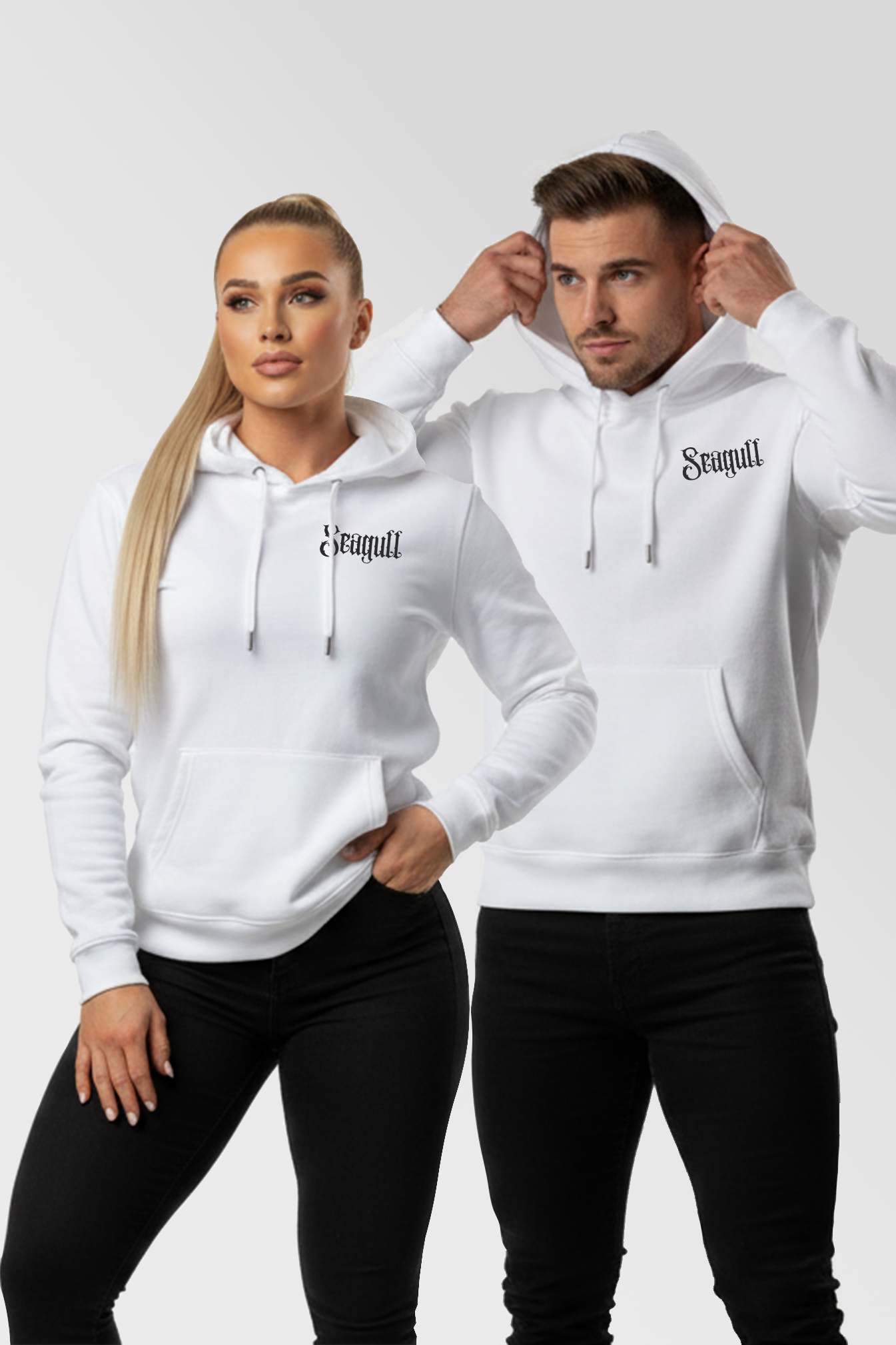 Rostock 'Seagull' Bio Hoodie Unisex weiß