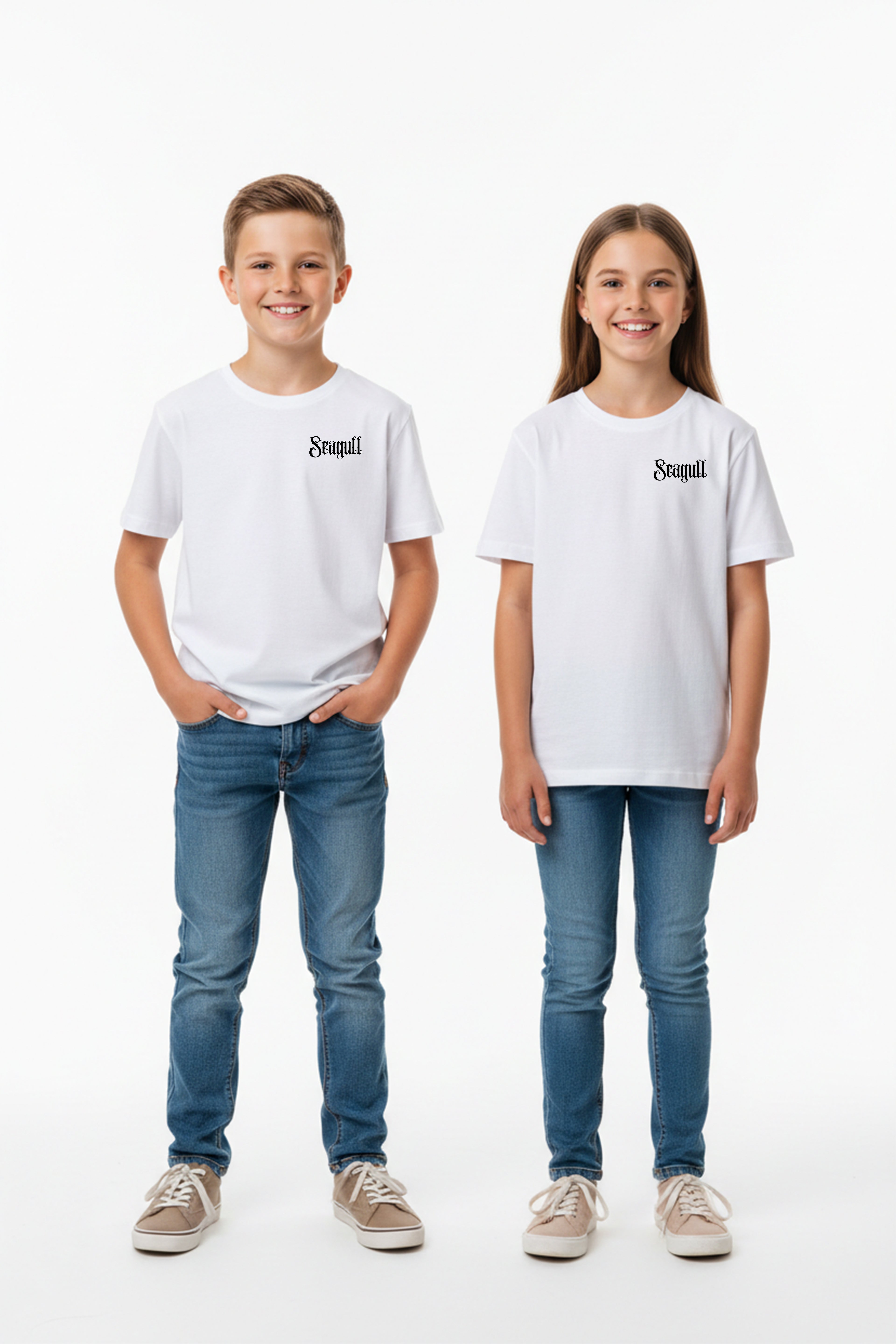 Rostock 'Seagull' Bio T-Shirt Kinder 9-13 Jahre weiß