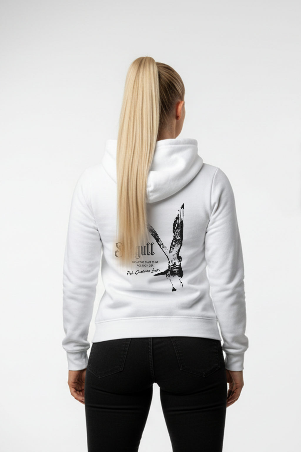 Rostock 'Seagull' Bio Hoodie Unisex weiß