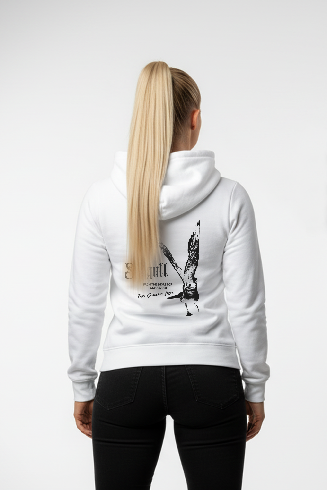 Rostock 'Seagull' Bio Hoodie Unisex weiß