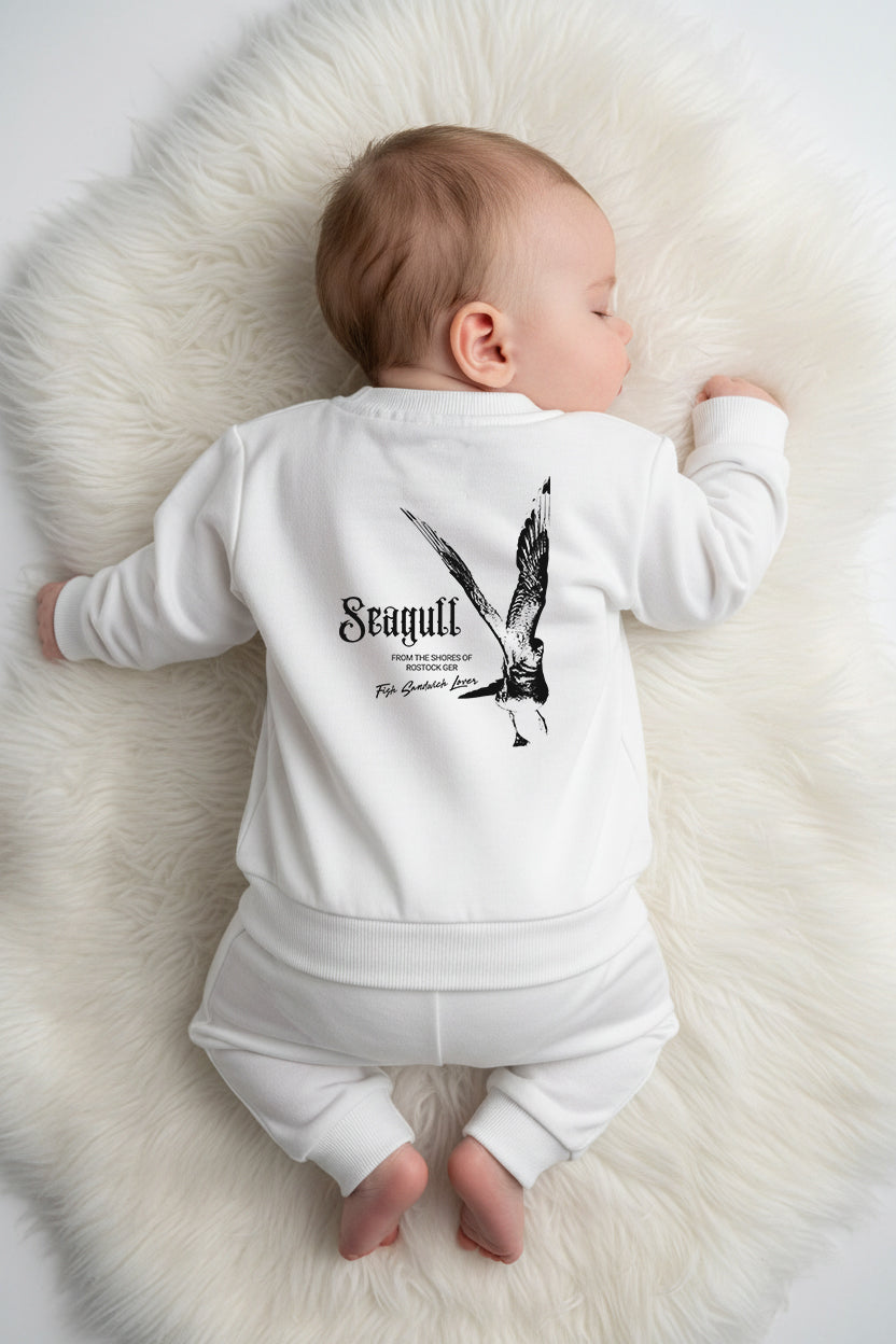 Rostock 'Seagull' Bio Sweatshirt Babys weiß