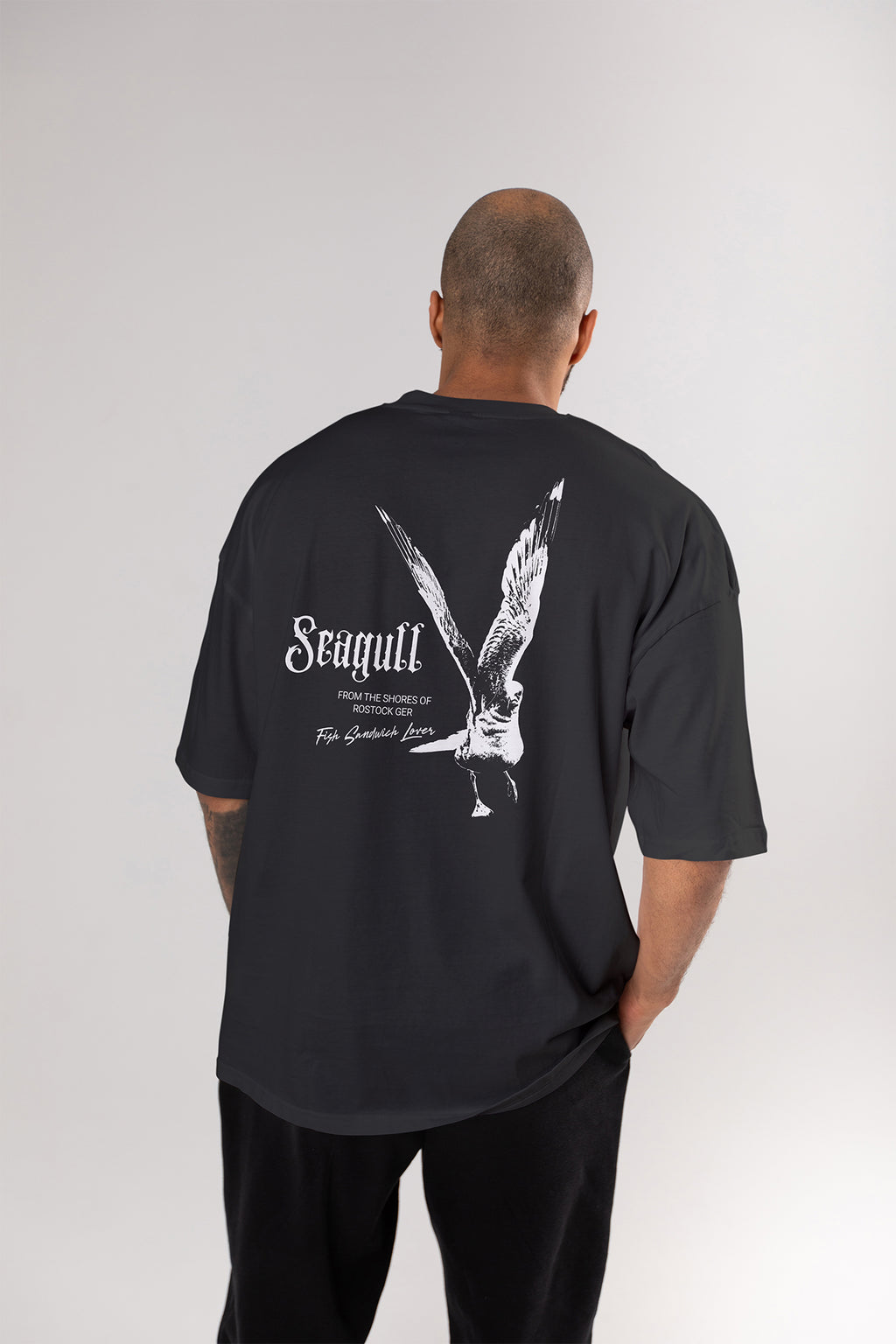 Seagull Rostock Baltic Sea Oversized T-Shirt Unisex - Schwarz
